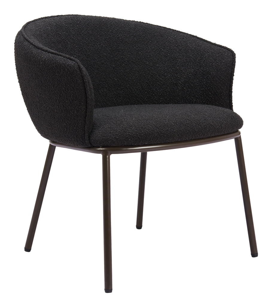Zuo Essen Dining Chair Black & Bronze