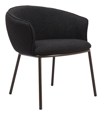 Zuo Essen Dining Chair Black & Bronze