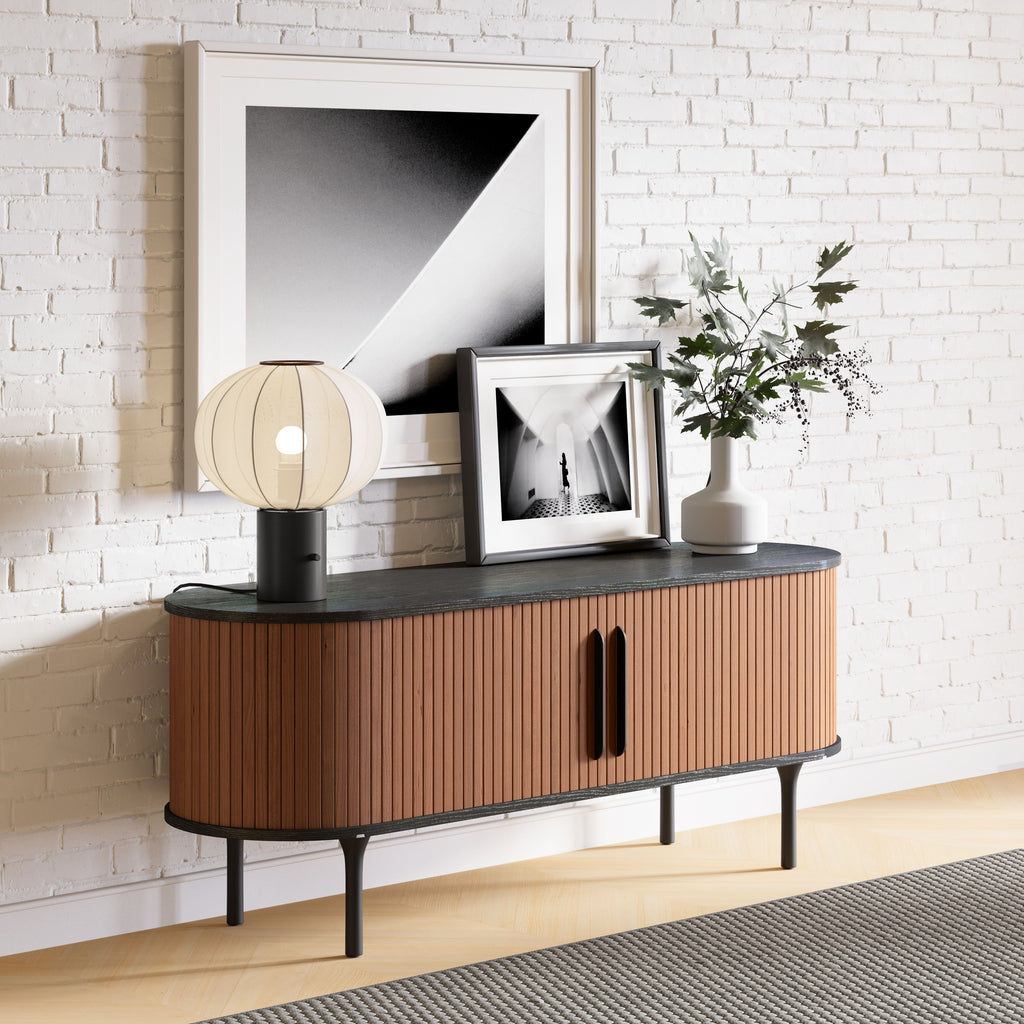 Zuo Koriana Entertainment Stand Black & Walnut