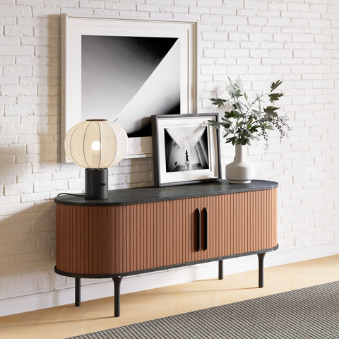 Zuo Koriana Entertainment Stand Black & Walnut