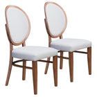 Zuo Regents Dining Chair (Set of 2) Walnut & Light Gray