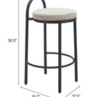 Zuo Sisal Counter Stool (Set of 2) Beige Tweed