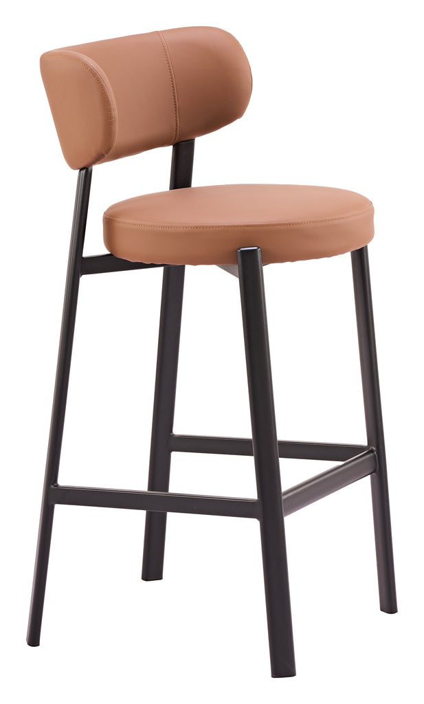 Zuo Prairie Barstool (Set of 2) Brown