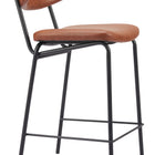 Zuo Charon Counter Stool (Set of 2) Vintage Brown