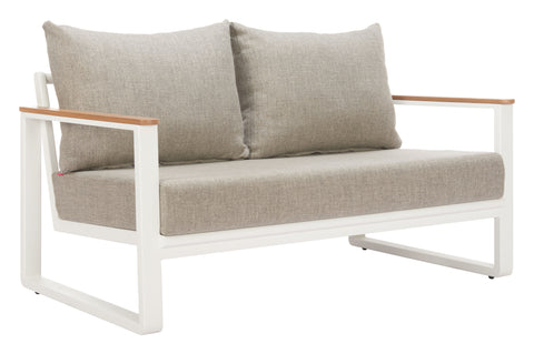 Zuo Welt Sofa Taupe & White