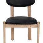 Zuo Rilou Dining Chair (Set of 2) Black & Natural