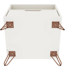 Manhattan Comfort Rockefeller Mid-Century Modern 20" Nightstand in White (1-Drawer) - Set of 2