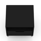 Manhattan Comfort Rockefeller Mid-Century Modern 20" Nightstand in Black (1-Drawer) - Set of 2