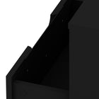 Manhattan Comfort Rockefeller Mid-Century Modern 20" Nightstand in Black (1-Drawer) - Set of 2