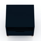 Manhattan Comfort Rockefeller Mid-Century Modern 20" Nightstand in Midnight Blue (1-Drawer) - Set of 2