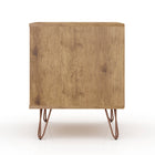 Manhattan Comfort Rockefeller Mid-Century Modern 20" Nightstand in Pink (1-Drawer) - Set of 2