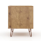 Manhattan Comfort Rockefeller Mid-Century Modern 20" Nightstand in Gray (1-Drawer) - Set of 2