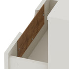 Manhattan Comfort Rockefeller Mid-Century Modern 20" Nightstand in Off White (1-Drawer) - Set of 2 - 2-101GMC8