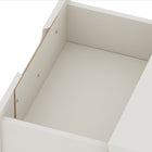 Manhattan Comfort Rockefeller Mid-Century Modern 20" Nightstand in Off White (2-Drawer) - Set of 2 - 2-102GMC3