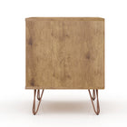 Manhattan Comfort Rockefeller Mid-Century Modern 20" Nightstand in Pink (2-Drawer) - Set of 2