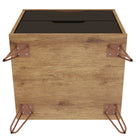 Manhattan Comfort Rockefeller Mid-Century Modern 20" Nightstand in Gray (2-Drawer) - Set of 2