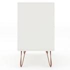 Manhattan Comfort Rockefeller Mid-Century Modern 35" Dresser in White (3-Drawer) - Set of 2