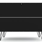 Manhattan Comfort Rockefeller Mid-Century Modern 35" Dresser in Black (3-Drawer) - Set of 2