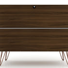 Manhattan Comfort Rockefeller Mid-Century Modern 35" Dresser in Chestnut Brown (3-Drawer) - Set of 2