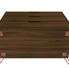 Manhattan Comfort Rockefeller Mid-Century Modern 35" Dresser in Chestnut Brown (3-Drawer) - Set of 2