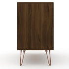 Manhattan Comfort Rockefeller Mid-Century Modern 35" Dresser in Chestnut Brown (3-Drawer) - Set of 2