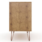 Manhattan Comfort Rockefeller Mid-Century Modern 35" Dresser in Pink (3-Drawer) - Set of 2