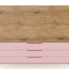 Manhattan Comfort Rockefeller Mid-Century Modern 35" Dresser in Pink (3-Drawer) - Set of 2