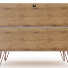 Manhattan Comfort Rockefeller Mid-Century Modern 35" Dresser in Gray (3-Drawer) - Set of 2
