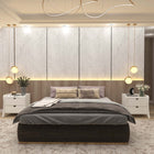 Manhattan Comfort Coney Mid-Century Modern 20" Nightstand in White (2-Drawer) - Set of 2
