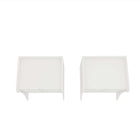 Manhattan Comfort Coney Mid-Century Modern 20" Nightstand in White (2-Drawer) - Set of 2