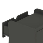 Manhattan Comfort Coney Mid-Century Modern 20" Nightstand in Charcoal Gray (2-Drawer) - Set of 2
