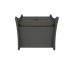 Manhattan Comfort Coney Mid-Century Modern 20" Nightstand in Charcoal Gray (2-Drawer) - Set of 2