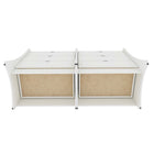 Manhattan Comfort Coney Mid-Century Modern 28" Nightstand in White (3-Drawer) - Set of 2