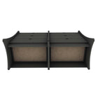 Manhattan Comfort Coney Mid-Century Modern 28" Nightstand in Charcoal Gray (3-Drawer) - Set of 2