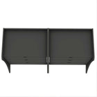 Manhattan Comfort Coney Mid-Century Modern 28" Nightstand in Charcoal Gray (3-Drawer) - Set of 2