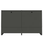 Manhattan Comfort Coney Mid-Century Modern 28" Nightstand in Charcoal Gray (3-Drawer) - Set of 2