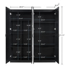 Manhattan Comfort Cornelia Modern 2-Piece Wardrobe Closet in Black