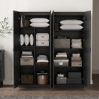 Manhattan Comfort Cornelia Modern 2-Piece Wardrobe Closet in Black