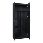 Manhattan Comfort Cornelia Modern 2-Piece Wardrobe Closet in Black