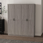 Manhattan Comfort Cornelia Modern 2-Piece Wardrobe Closet in Gray