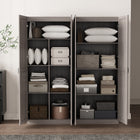 Manhattan Comfort Cornelia Modern 2-Piece Wardrobe Closet in Gray