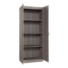 Manhattan Comfort Cornelia Modern 2-Piece Wardrobe Closet in Gray