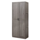 Manhattan Comfort Cornelia Modern 2-Piece Wardrobe Closet in Gray