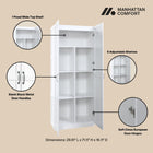 Manhattan Comfort Cornelia Modern 2-Piece Wardrobe Closet in White
