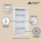 Manhattan Comfort Cornelia Modern 2-Piece Wardrobe Closet in White