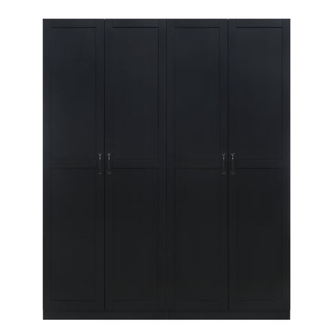 Manhattan Comfort Hopkins Modern 2-Piece Wardrobe Closet in Black
