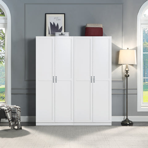 Manhattan Comfort Hopkins Modern 2-Piece Wardrobe Closet in White