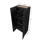 Manhattan Comfort Cornelia Modern 30" Storage Cabinet in Black (7-Shelf) - Set of 2