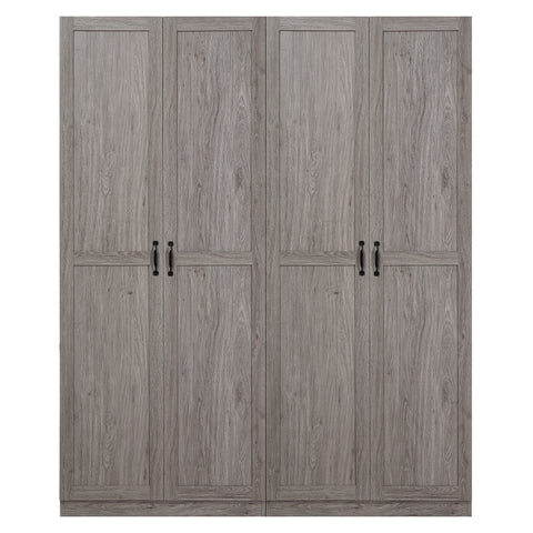 Manhattan Comfort Cornelia Modern 30" Storage Cabinet in Gray (7-Shelf) - Set of 2