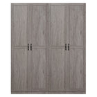 Manhattan Comfort Hopkins Modern 30" Storage Cabinet in Gray (7-Shelf) - Set of 2